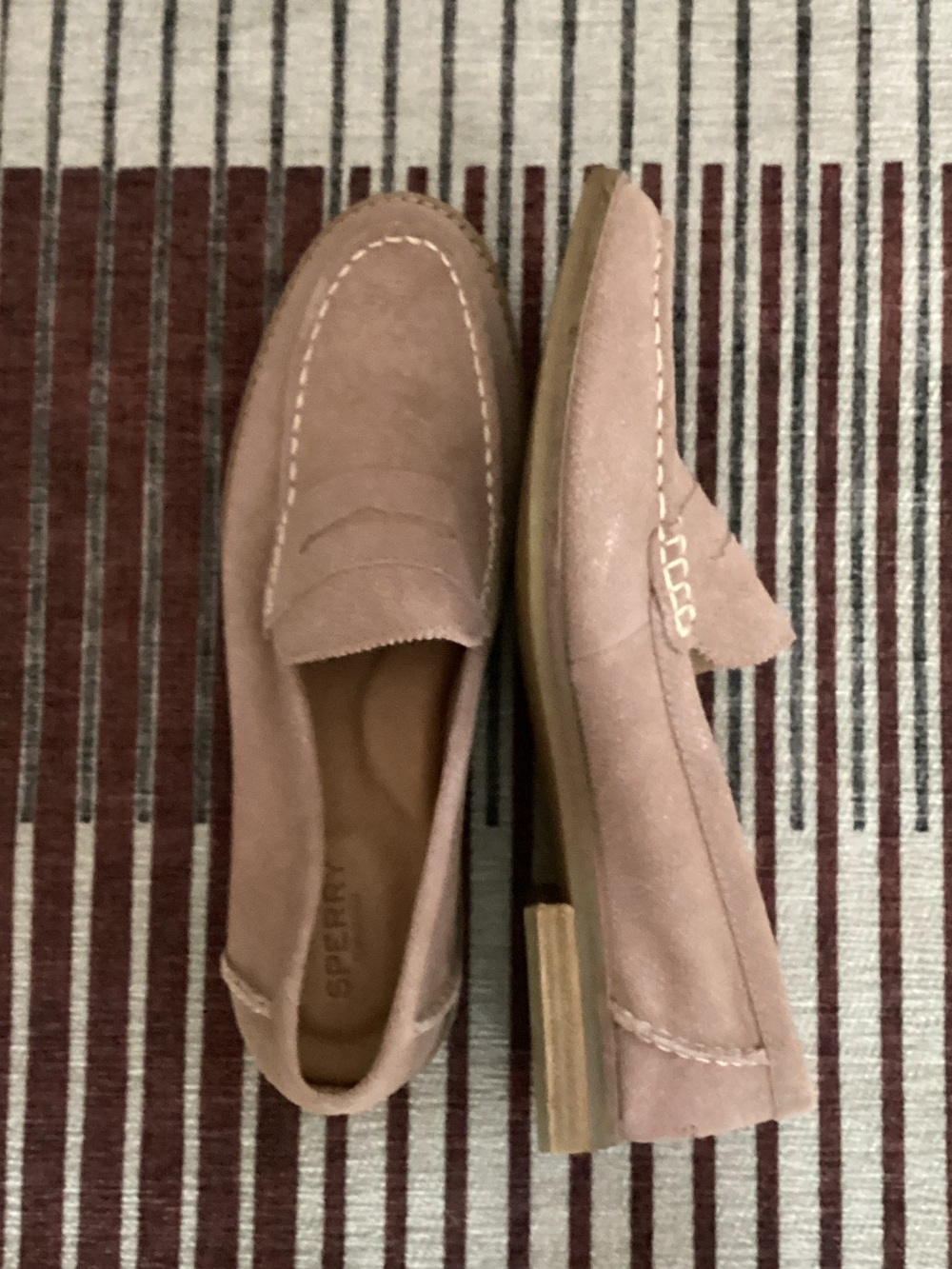 Sperry Rose Suede Penny Loafers